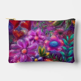 Whimsical Floral Abstract Roze Rood Paarse Blauwgr Etui