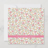 Whimsical Floral Adult Birthday Invitation Kaart (Achterkant)