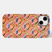 Whimsical Floral Art Nouveau patroon Case-Mate iPhone Case (Achterkant (horizontaal))