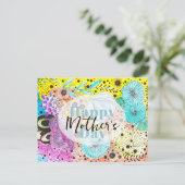 Whimsical Floral Artistic Vibrant Moederdag Briefkaart (Staand voorkant)