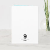 Whimsical Floral Baby Elephant Birthday Card Kaart (Achterkant)