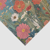 Whimsical Floral Beach Schilderij Rustieke Decoupa Tissuepapier (Detail)