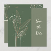 Whimsical Floral Bewaar de datum Save The Date (Voorkant / Achterkant)
