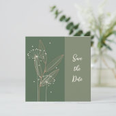 Whimsical Floral Bewaar de datum Save The Date (Staand voorkant)