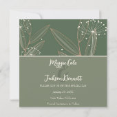 Whimsical Floral Bewaar de datum Save The Date (Achterkant)