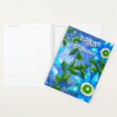 Whimsical Floral Blauwgroen Blauw Groen Daisy Dais Planner (Display)