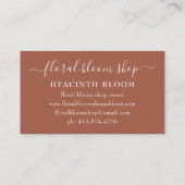 Whimsical Floral Bouquet Terracotta Visitekaartje (Achterkant)