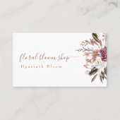 Whimsical Floral Bouquet Terracotta Visitekaartje (Voorkant)