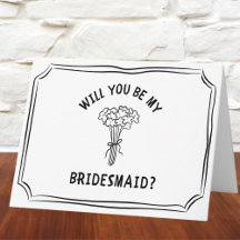 Whimsical Floral Bow Bouquet Bruidsmeisje voorstel