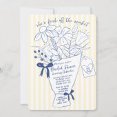 Whimsical Floral Bridal Shower Invitation Kaart (Voorkant)