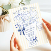 Whimsical Floral Bridal Shower Invitation Kaart