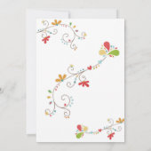 Whimsical Floral Bridal Shower Invitation Kaart (Achterkant)