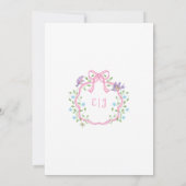 Whimsical Floral bruiloft uitnodiging (Achterkant)