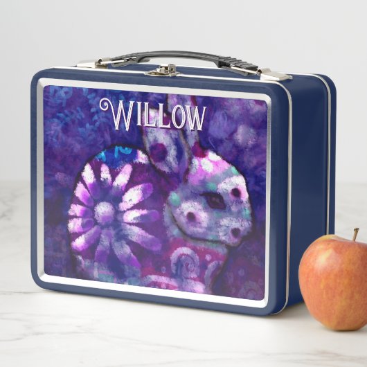 Whimsical Floral Bunny Konijn gepersonaliseerd (In situ)