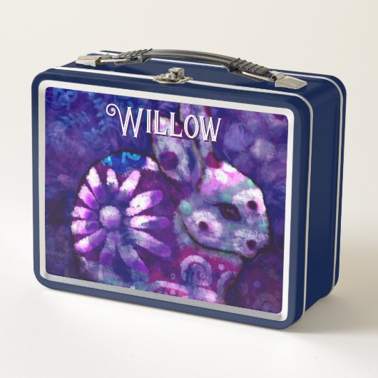 Whimsical Floral Bunny Konijn gepersonaliseerd (Voorkant)