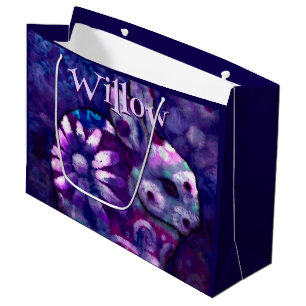 Whimsical Floral Bunny Konijn gepersonaliseerd Groot Cadeauzakje