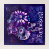 Whimsical Floral Bunny Konijn gepersonaliseerd Legpuzzel (Horizontaal)