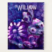 Whimsical Floral Bunny Konijn gepersonaliseerd Planner (Achterkant)