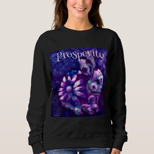 Whimsical Floral Bunny Konijn gepersonaliseerd Trui (Voorkant)
