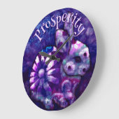 Whimsical Floral Bunny Rabbit Personalized Grote Klok (Hoek)