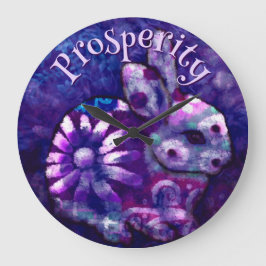 Whimsical Floral Bunny Rabbit Personalized Grote Klok