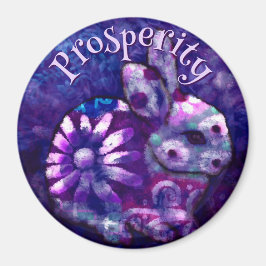 Whimsical Floral Bunny Rabbit Personalized Magneet