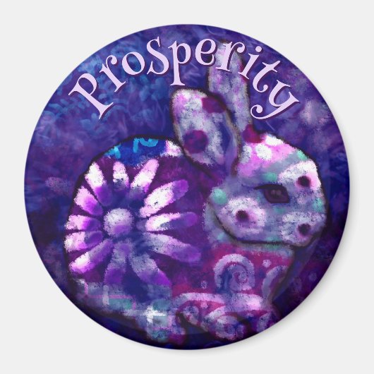 Whimsical Floral Bunny Rabbit Personalized Magneet (Voorkant)