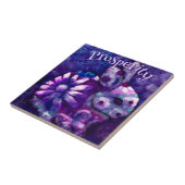 Whimsical Floral Bunny Rabbit Personalized Tegeltje (Zijkant)