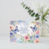 Whimsical Floral Butterfly Art Tijdloze schoonheid Briefkaart (Staand voorkant)