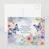 Whimsical Floral Butterfly Art Tijdloze schoonheid Briefkaart (Voorkant / Achterkant)