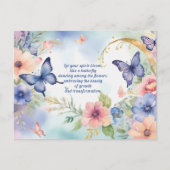 Whimsical Floral Butterfly Art Tijdloze schoonheid Briefkaart (Voorkant)