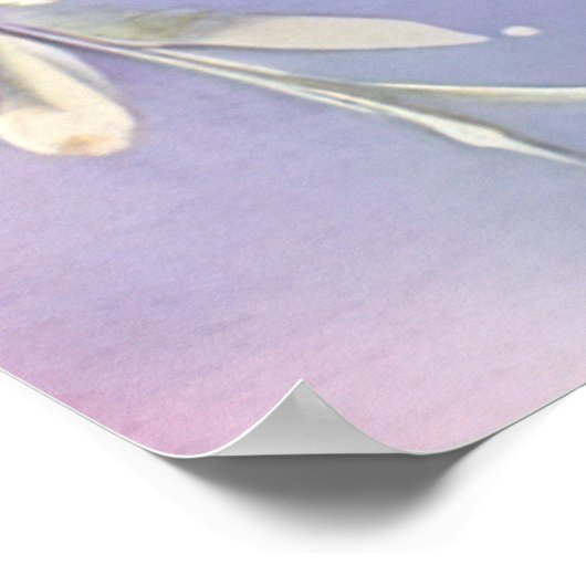 Whimsical Floral Butterfly Art Tijdloze schoonheid Poster (Hoek)