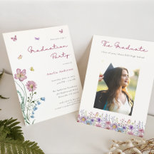Whimsical Floral Butterfly Graduation Party Foto