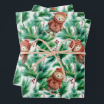 Whimsical Floral Christmas Beren Wrapping Paper<br><div class="desc">Whimsical Floral Christmas Beren Wrapping Paper Sheets Bedankt voor het bezoeken en winkelen in mijn winkel. Prettige feestdagen Al mijn liefde &</div>
