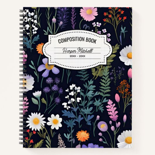 Whimsical Floral Composition Notitieboek (Voorkant)