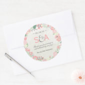 Whimsical Floral Dank u gunsten Ronde Sticker (Envelop)