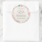 Whimsical Floral Dank u gunsten Ronde Sticker (Tas)