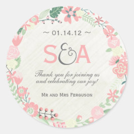 Whimsical Floral Dank u gunsten Ronde Sticker
