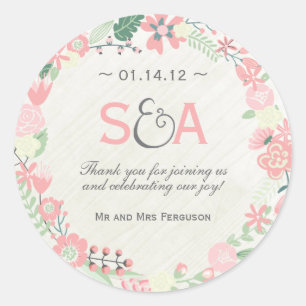 Whimsical Floral Dank u gunsten Ronde Sticker