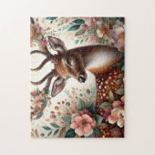 Whimsical Floral Deer Forest Legpuzzel (Verticaal)