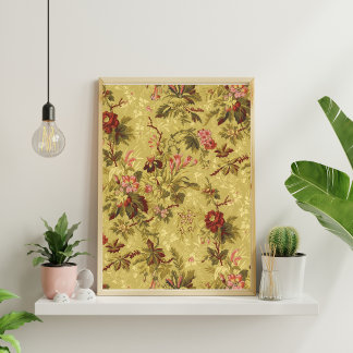 Whimsical Floral Design Decoupage Tissue Paper Tissuepapier