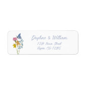 Whimsical Floral Doodle Etiket (Voorkant)