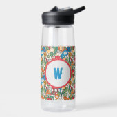Whimsical Floral Doodle Pattern Monogrammed Waterfles (Links)
