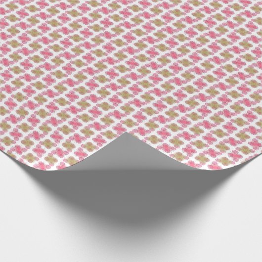 Whimsical Floral Dot Pattern Wrapping Paper Cadeaupapier (Hoek)