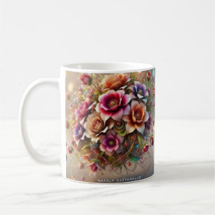 Whimsical Floral Dream beroemd gemaakt door Nataly Koffiemok