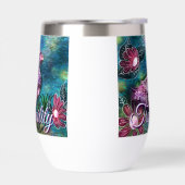 Whimsical Floral Duck Purple Teal Personalized (Links)