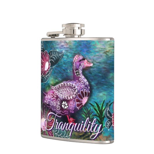 Whimsical Floral Duck Purple Teal Personalized Heupfles (Links)