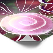 Whimsical Floral Duck Purple Teal Personalized Poster (Hoek)