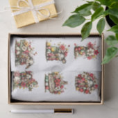 Whimsical Floral Easter for Shells  Decoupage Tissuepapier (Geschenk)