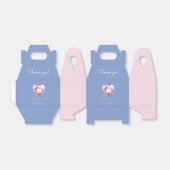 Whimsical Floral Eenhoorn Blauwe Verjaardag Bedankdoosjes (Uitgevouwen)